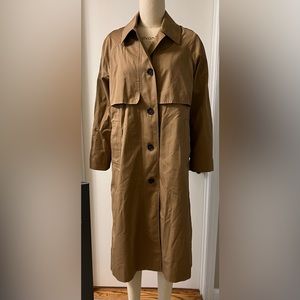 Everlane Long Mac Coat in Toasted Coconut in size S. New Condition.